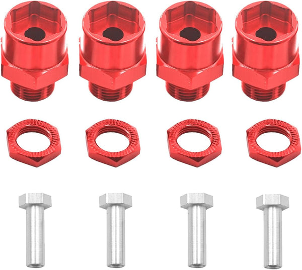 4Pack Vgoohobby Metal Wheel Hex Drive Hub Adapter, 12mm to 17mm Conversion for 1/10 Off-Road RC Cars