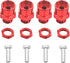 4Pack Vgoohobby Metal Wheel Hex Drive Hub Adapter, 12mm to 17mm Conversion for 1/10 Off-Road RC Cars