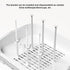 Generic 31.5x25.5x25cm 6 Dustproof Bottle Storage with Removable Drip Tray Baby Bottles Drying Rack with Lid PP Baby
