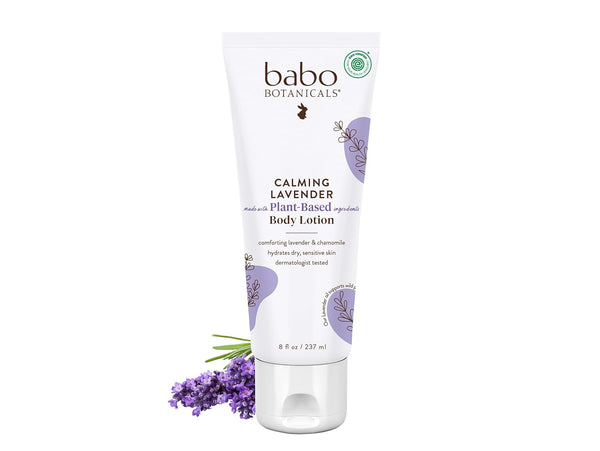 Babo Botanicals Calming Lavender Body Lotion - Relaxing Chamomile & Lavender -