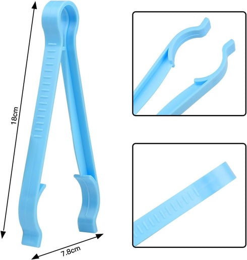 Generic 2Pcs| 7.1"x3.1" Baby Bottle Tongs Heat-Resistant & Non-Slip Grip | BPA-Free Sterili-zer Tongs with Hanging