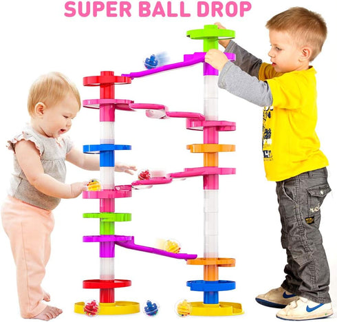 WEofferwantYOUwant Super Ball Drop with Large Balls and Ramp Tracks, Educational Fun Activity Toy for Kids 10 Months+