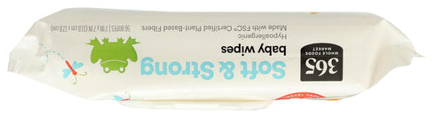 365 56 Count by Whole Foods Market, Soft & Strong Disposable Baby Wipes, Fragrance-Free