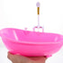 Set 12'' Toyvian Toy Bathtub for Dolls, Baby Doll Real Working Bath Electric Bathtub with Shower and Faucet Pretend