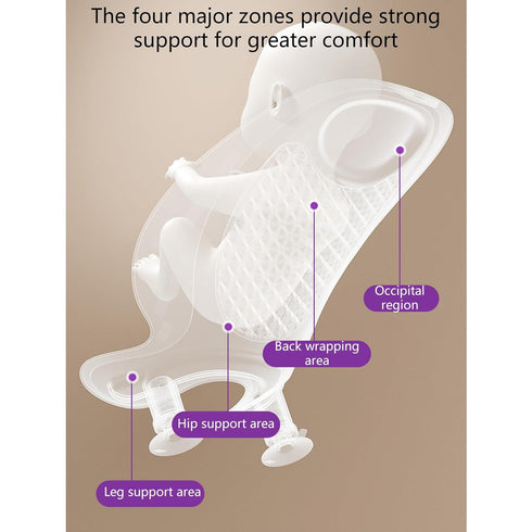 PANGBOER Ergonomic Bath Seat with Drain Hole Portable Design for Infant Daily Pp Washing Bathtub Newborns Washing Tool