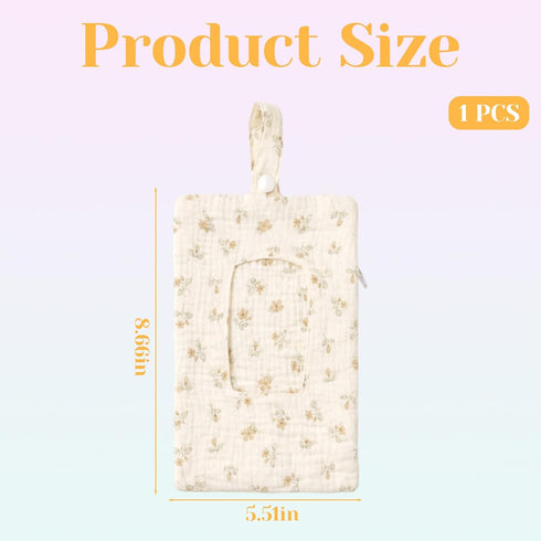 Dovbuqu 8.6 5.5 Inch Diaper and Wipes Pouch, Wipe and Diaper Pouch, Travel Wipe Holder for Stroller and Car Seat