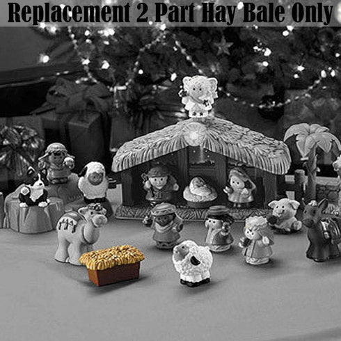Little People Replacement Part for Fisher-Price Manger Scene - N6010, Christmas Story Playset, Replacement Hay Bale