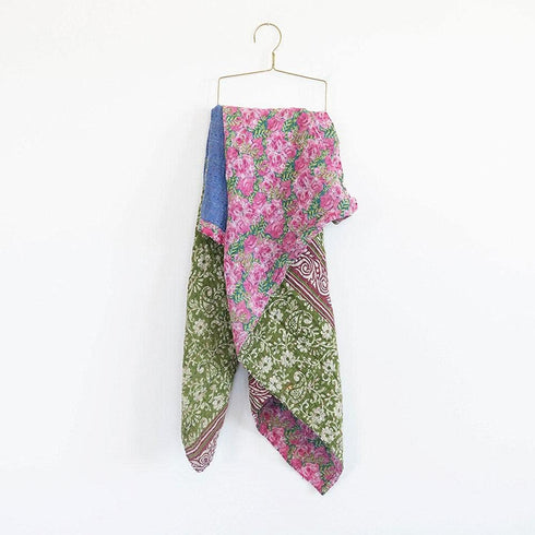 Kantha Baby Blanket, Multi Color, Baby Size 50X60 (127X152 CM), RCKQB0103