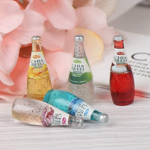 13 Pcs 1:12 Simulation Drink Bottle Jam Jar Toys, Colourful Cocktail Cup for Dollhouse Kitchen Decor