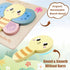 Wooden Toddlers Puzzles - Animal Shape Puzzle Educational Toys Gift for Boys Girls, Pack of 4 with Bag