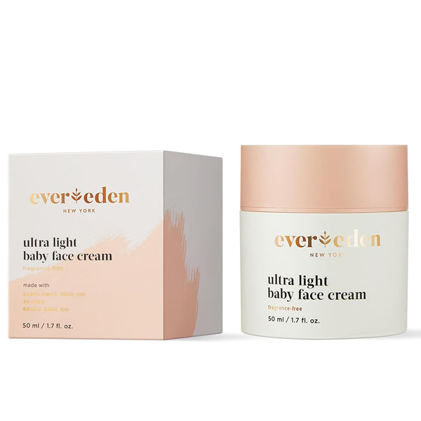 Evereden Ultra Light Baby Face Cream, 1.7 oz | Non-toxic and Fragrance Free Baby Moisturizer