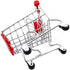 kxkxvovo Mini Shopping Cart, Red, Durable, Perfect for Role Play, Storage, and Decor
