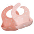 ROCCED 2 Sets Baby Silicone Bibs - Soft Adjustable Waterproof Bibs with Food Catcher for Toddlers (Soft Pink/Pale Mauve)
