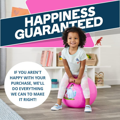 Flybar Hopper Ball for Kids - Bouncy Ball with Handle, Durable Bouncy Balls, Indoor and Outdoor Toy, Pump Included,