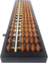 Digit Standard Abacus Soroban Professional 17 Column Math Abacus (10.2 Inch) with Reset Button for Adults Kids (Brown)