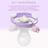 CutiePlusU Adult Size Pacifier DIY Big Shield Pacifier - White Purple