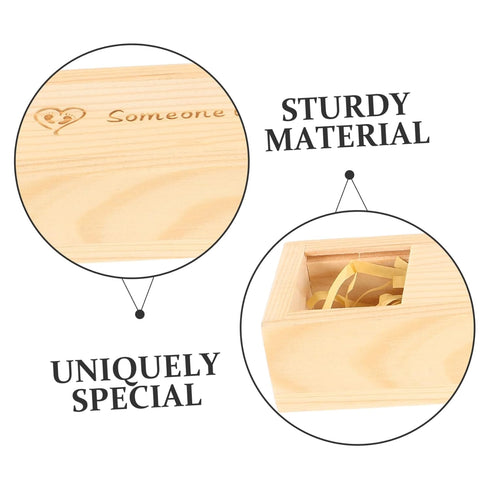 Lidded Wooden Pregnancy Test Keepsake Box Newborn Announcement Storage Container for Cherished Memories Delicate