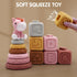 Nueplay 13 Pcs Building Circle & Blocks, Stacking Baby Toys with Horse Figure, Teething Gifts for 6-18 Months