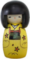 Usaburo Sosaku Kokeshi Doll Osanago, Small Size, Yellow Color, Made in Japan