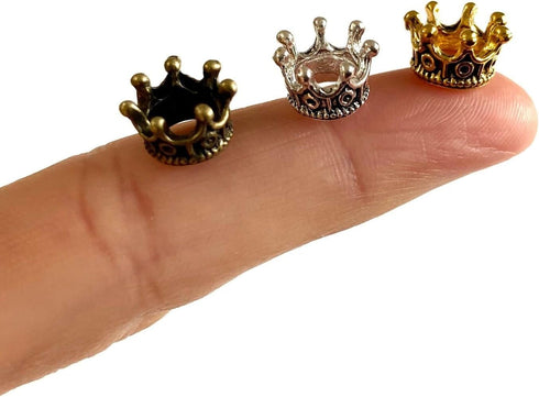 Dollhouse Mini Crown - Metal Miniature Crown Accessories for Dolls (5PCS)