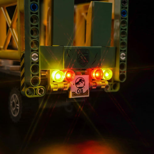 Upgraded LED Light Kit for Lego Dinosaur Missions, Compatible with Allosaurus Transport Truck Building Set 76966