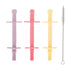 Nuby Sensory Silicone Tube Teethers - (3 Pack) Textured Infant and Baby