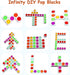24 Pcs Fidget Blocks, Push Silicone Popper Sensory Toy, Infinity DIY Pop Building Blocks for Classroom Use