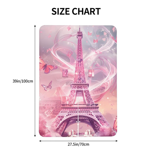 CQMZJHU Pink Eiffel Tower Romantic Paris Butterfly Baby Car Seat, Rain Shelter, Multifunctional Nursing Cover