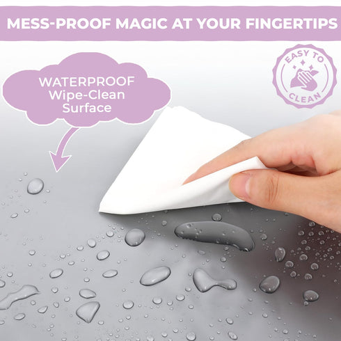 Portable Diaper Changing Mat, Fits Most Changing Tables, One-Hand Hook-and-Loop Fasteners, Front Touchscreen-Friendly