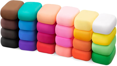 Exptolii Air Dry Clay 24 Colors, Modeling Clay for Kids, DIY Molding Magic