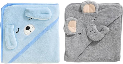 Made by Kalos Kalos Hooded Baby Towels for Newborn - Cotton Blend Large Baby Bath Towels with Hood for Boys, Girls