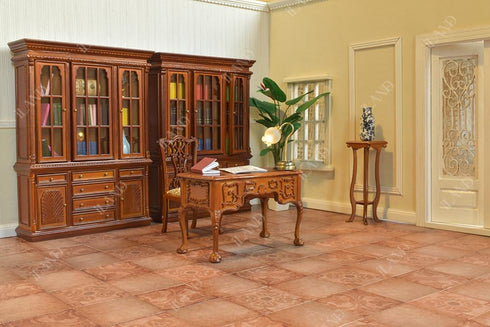 iLAND Dollhouse Flooring - 1/12 scale, 1/6 scale, 30pcs Double-Sided Dollhouse Floor Tiles, Classical Inlays & Marbling