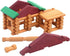 90 Set 3 4 5 6 Joqutoys Pcs Wood Building Blocks Toy for Toddlers, Classic Wooden Cabin Log Preschool Education Toy