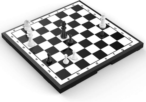Travel Chess Sets: Magnetic Folding Board Games with Instructions for Teens, Family, Educational Toys, 9.5 Inch