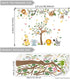 iMagitek 90.94" 62.59" Large Jungle Animals Tree Wall Decals Safari Animals Climbing Trees Wall Stickers Elephant
