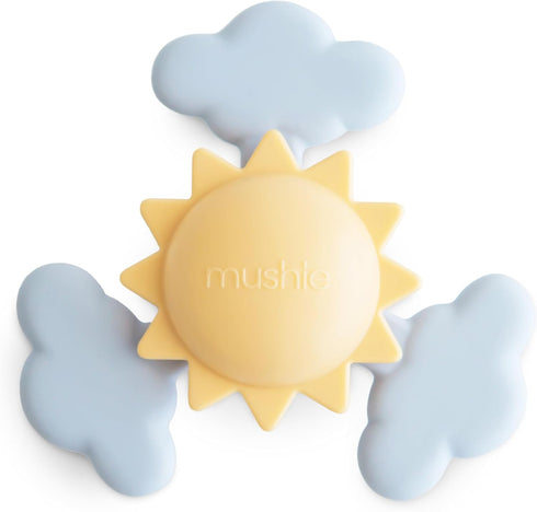 mushie Sunshine Suction Spinner Toy, Toddler Sensory Bath & Play Toy