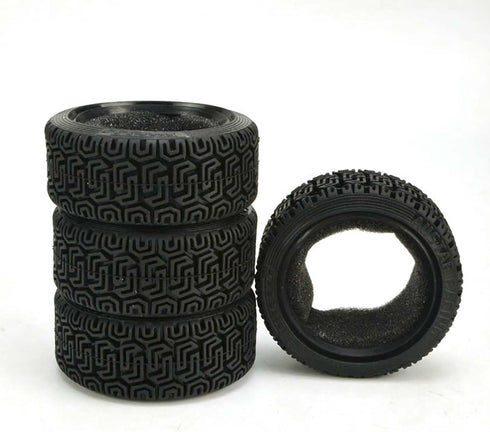 1/10 RC Car Racing Flat Run Sponge Insert Rubber Tyres 68mm for 1:10 RC On Road Car