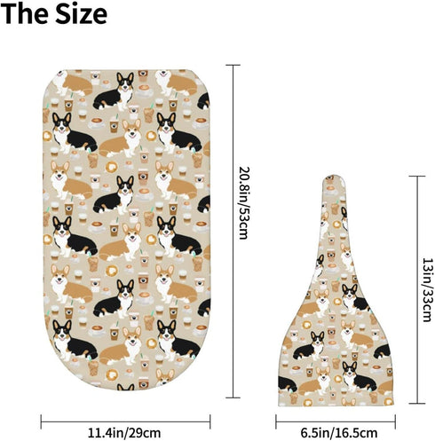 Norchzi Set Corgi Newborn Swaddle Blanket with Hat Baby Stuff Receiving Blankets Soft Transition Sleep Sacks Gifts