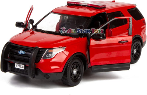 Motormax 1/24 2015 76978 All Star Toys Fire Department Diecast Model Ford Police Interceptor Utility Fire Marshal, Fire