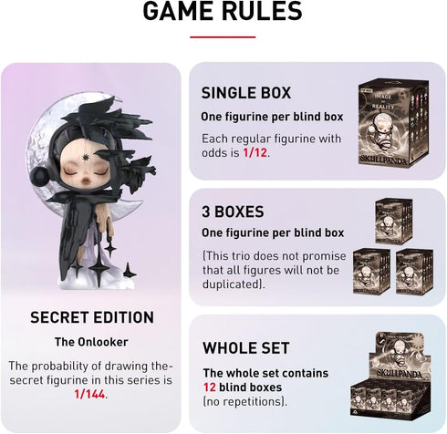 POP MART SKULLPANDA Image Of Reality Series Blind Box Figures, Random Design Collectible Toys for Home Decorations