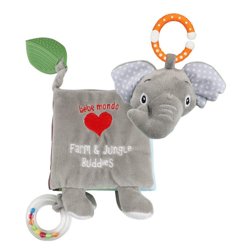 0-6 6-12-18 1-2 Elephant Touch and Feel Baby Books Toys Months, Loveys Crinkle Books for Babies,Infant Toys Months Year