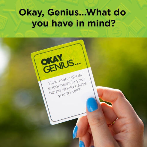 PlayMonster Okay, Genius… Fun Family Card Game for Teens & Friends - Share Your Opinions!