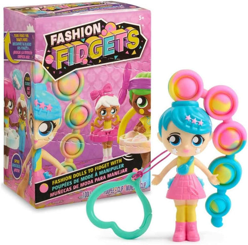 Fashion Fidgets Sensory Toy Dolls, Push Pop Fidget Toy, Includes 1 Mystery Doll for Kids Anxiety Relief