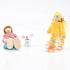 Wooden Doll House People, 8 Miniature Figures and 2 Pets, Dollhouse Family Set for Kids