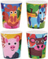 French Bull 4pc Kids Feeding Melamine Tableware Set - BPA Free, Dishwasher Safe, Durable Plate, Cup, Bowl, Divided