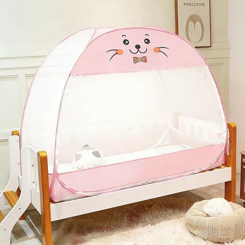 Mengersi Baby Crib Tent,Pop Up Crib Tent to Keep Baby in,Lovely Toddler
