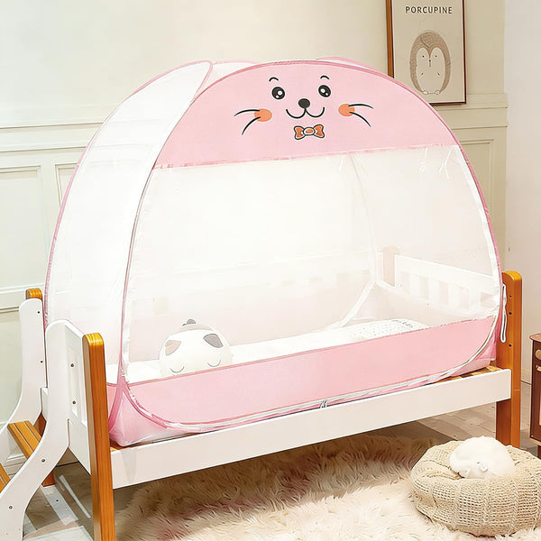 Mengersi Baby Crib Tent,Pop Up Crib Tent to Keep Baby in,Lovely Toddler