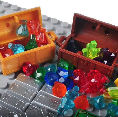 Treasure Accessories Set Building Blocks Bullion Money Gold Bar Jewelry Kit, DIY Set Compatible with All Brands