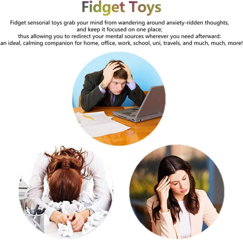 FUFUYOU Infinity Cube Fidget Toys Anxiety Stress Relief Toys for Men Aluminum Alloy Material (Gray)