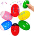 jhwsxtek 6 Pack Easter Basket Stuffers, Eco-Friendly Woode Percussion Musical Shaker, Toddlers Stocking